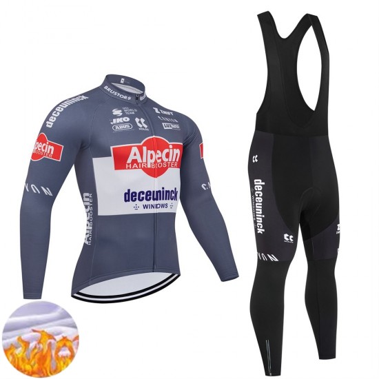 Invierno Maillot y Culotte Largos con Tirantes Alpecin Deceuninck 2025 Hombres