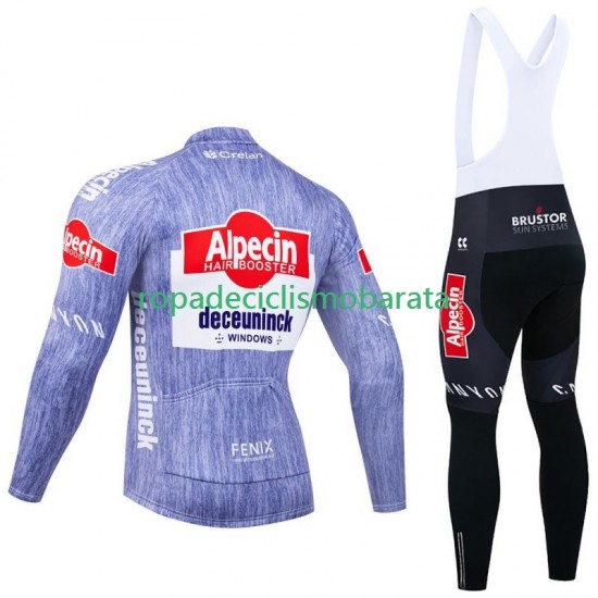Maillot y Culotte Largos con Tirantes Alpecin Deceuninck 2024 Hombres