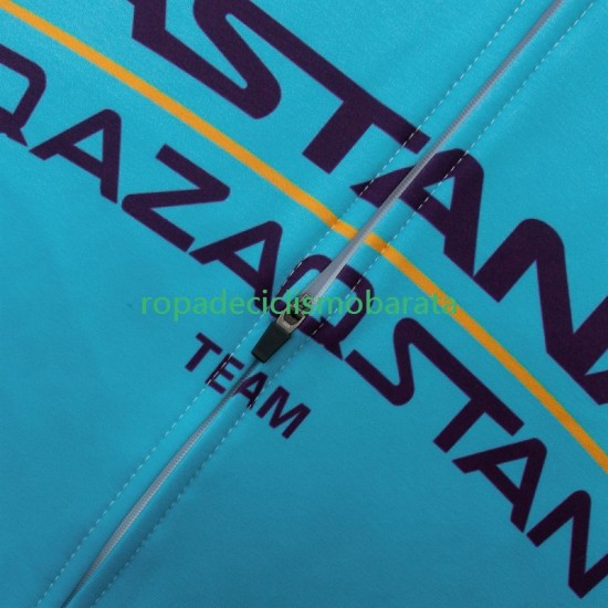 Maillot y Culotte Largos con Tirantes Astana Qazaqstan 2024 Team Hombres