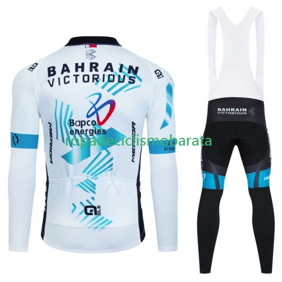 Maillot y Culotte Largos con Tirantes Bahrain Victorious 2024 Hombres