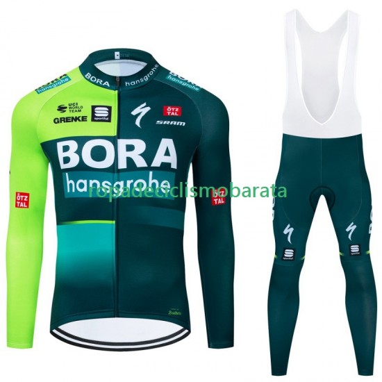 Maillot y Culotte Largos con Tirantes Bora Hansgrohe 2024 Hombres N001