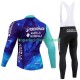 Maillot y Culotte Largos con Tirantes Decathlon Ag2R 2024 Hombres N001