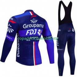 Maillot y Culotte Largos con Tirantes Fdj Groupama 2024 Hombres