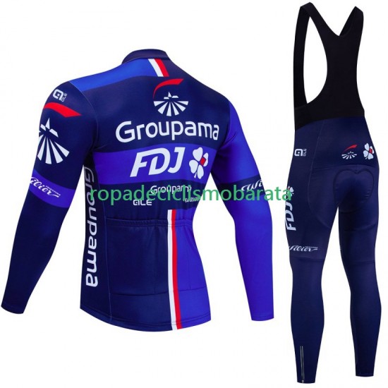 Maillot y Culotte Largos con Tirantes Fdj Groupama 2024 Hombres