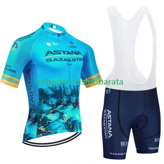 Maillot y Culotte con Tirantes Astana Qazaqstan 2024 Team Hombres