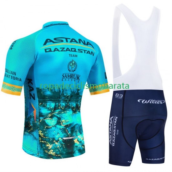 Maillot y Culotte con Tirantes Astana Qazaqstan 2024 Team Hombres