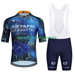 Maillot y Culotte con Tirantes Astana Qazaqstan 2024 Hombres