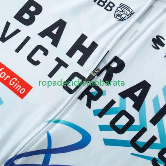 Maillot y Culotte con Tirantes Bahrain Victorious 2024 Hombres