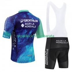 Maillot y Culotte con Tirantes Decathlon Ag2R 2024 Hombres N001