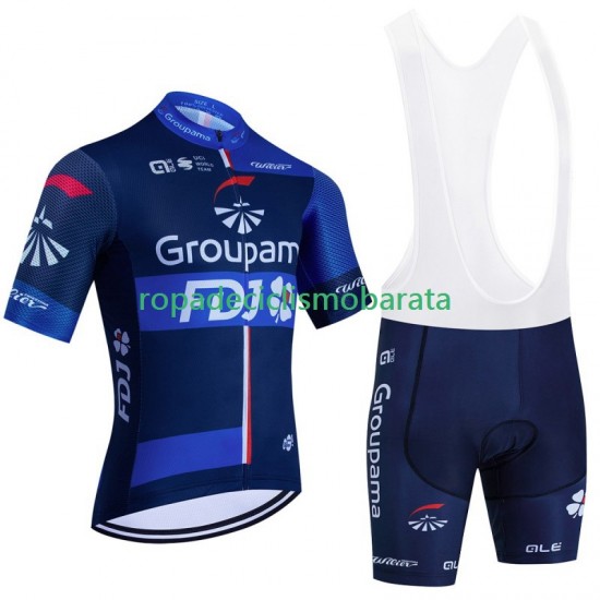 Maillot y Culotte con Tirantes Fdj Groupama 2024 Hombres