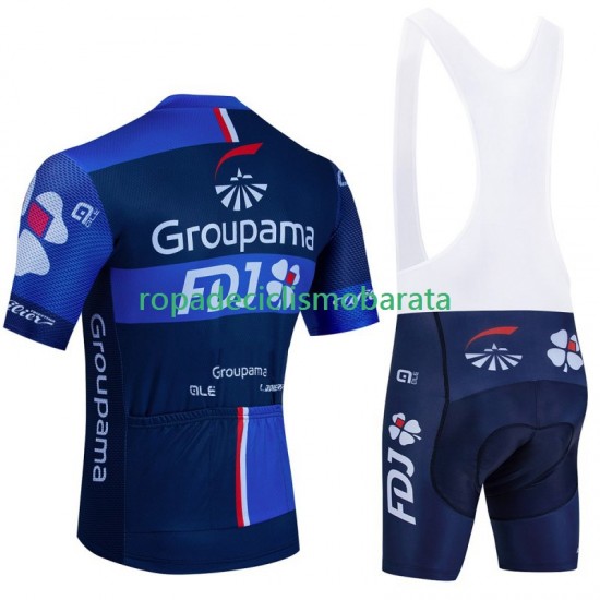 Maillot y Culotte con Tirantes Fdj Groupama 2024 Hombres