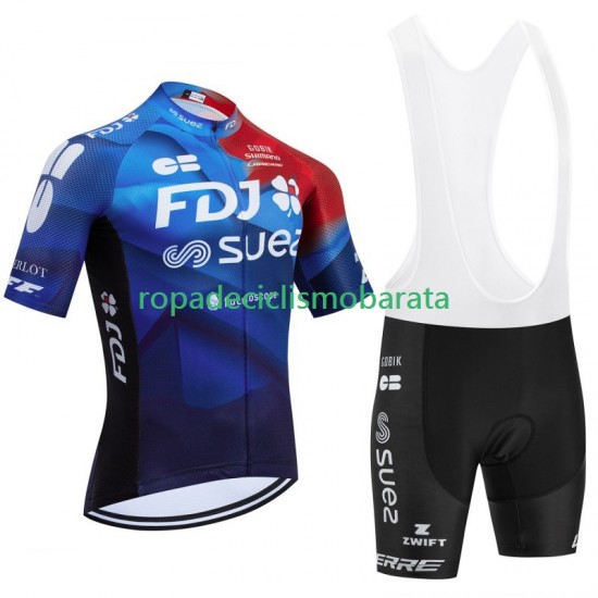 Maillot y Culotte con Tirantes Fdj Suez 2024 Hombres
