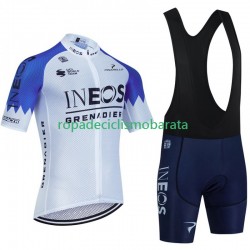 Maillot y Culotte con Tirantes Ineos Grenadier 2023 Blanc Hombres