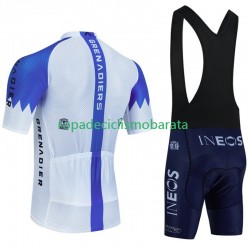 Maillot y Culotte con Tirantes Ineos Grenadier 2023 Blanc Hombres
