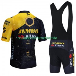 Maillot y Culotte con Tirantes Jumbo Visma Tdf Velodrome 2023 Hombres