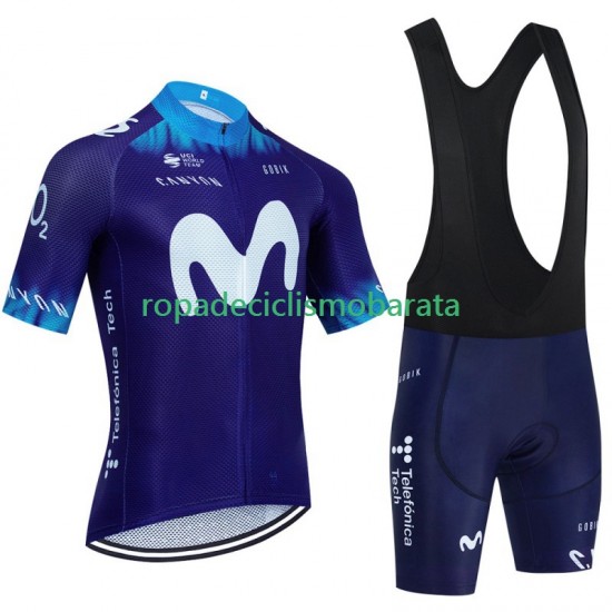 Maillot y Culotte con Tirantes Movistar 2023 Hombres