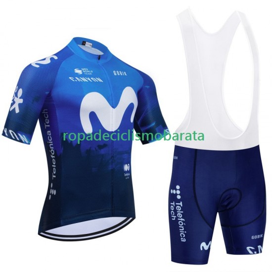 Maillot y Culotte con Tirantes Movistar 2024 Hombres