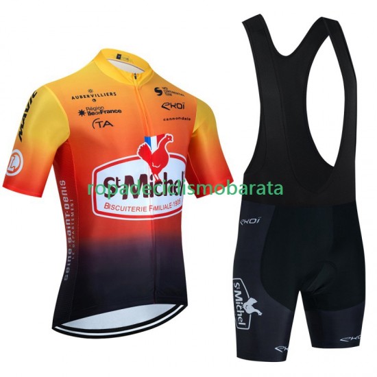 Maillot y Culotte con Tirantes Saint Michel Auber 93 2023 Hombres