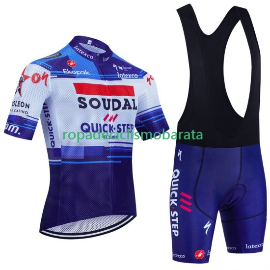 Maillot y Culotte con Tirantes Soudal Quickstep 2023 Hombres