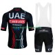 Maillot y Culotte con Tirantes Uae Emirates 2024 Black Hombres