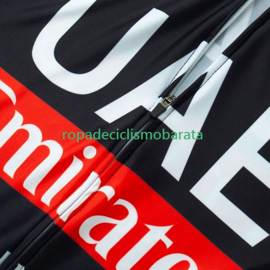 Maillot y Culotte con Tirantes Uae Emirates 2024 Black Hombres