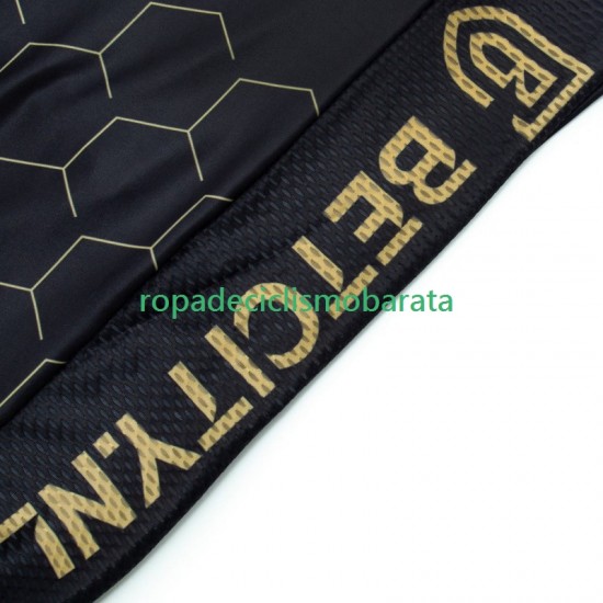 Maillot y Culotte con Tirantes Visma Lease A Bike 2024 Black Hombres