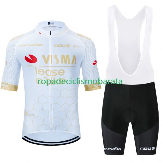 Maillot y Culotte con Tirantes Visma Lease A Bike 2024 Hombres N001