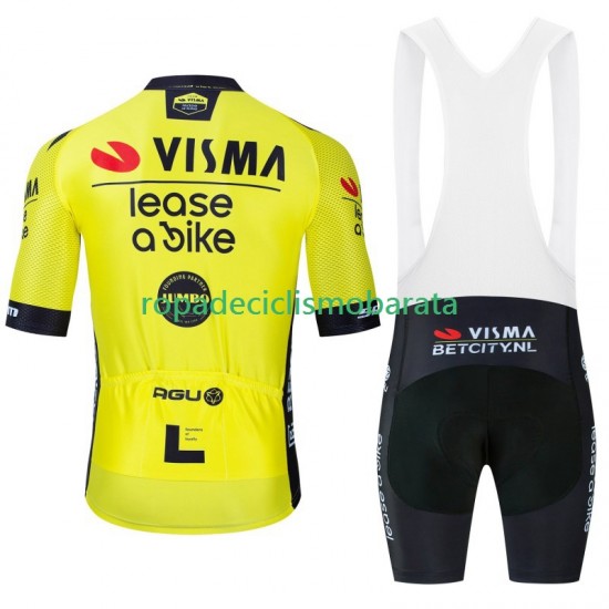 Maillot y Culotte con Tirantes Visma Lease A Bike 2024 Hombres