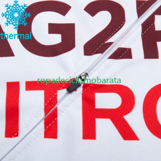 Invierno Maillot y Culotte Largos con Tirantes Ag2R La Mondiale 2023 Hombres