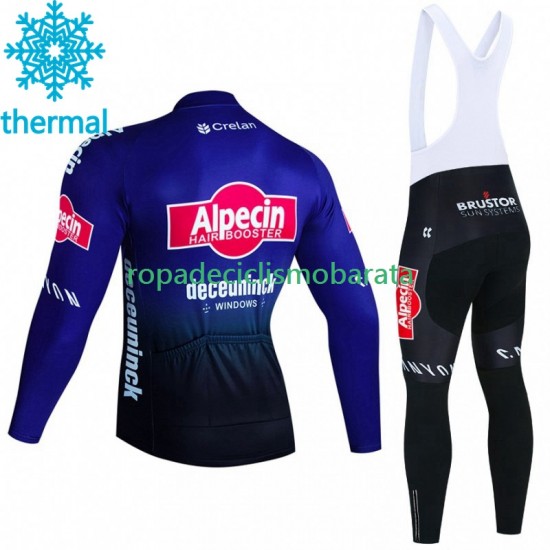 Invierno Maillot y Culotte Largos con Tirantes Alpecin Deceuninck 2023 Hombres