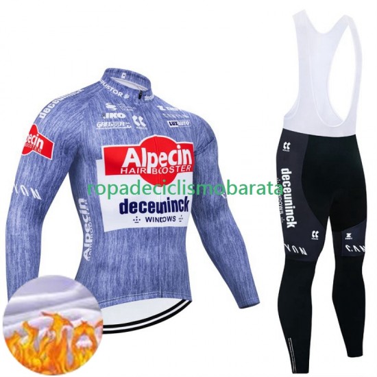 Invierno Maillot y Culotte Largos con Tirantes Alpecin Deceuninck 2024 Hombres