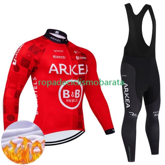 Invierno Maillot y Culotte Largos con Tirantes Arkea Bb Hotels Excalibur 2024 Hombres