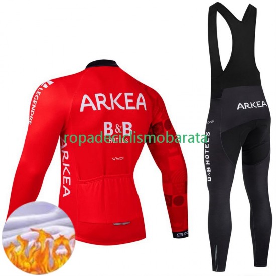 Invierno Maillot y Culotte Largos con Tirantes Arkea Bb Hotels Excalibur 2024 Hombres