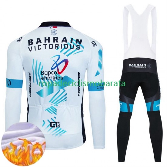 Invierno Maillot y Culotte Largos con Tirantes Bahrain Victorious 2024 Hombres