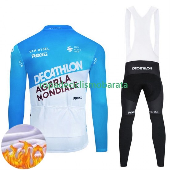 Invierno Maillot y Culotte Largos con Tirantes Decathlon Ag2R 2024 Hombres