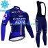 Invierno Maillot y Culotte Largos con Tirantes Fdj Groupama 2023 Hombres