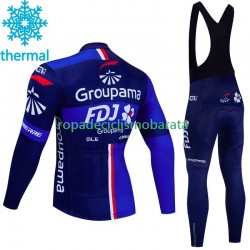 Invierno Maillot y Culotte Largos con Tirantes Fdj Groupama 2023 Hombres