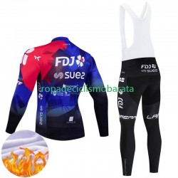 Invierno Maillot y Culotte Largos con Tirantes Fdj Suez 2024 Hombres