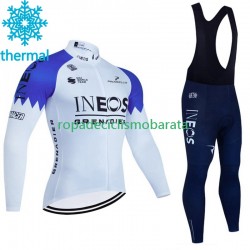Invierno Maillot y Culotte Largos con Tirantes Ineos Grenadier 2023 Blanc Hombres