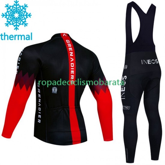 Invierno Maillot y Culotte Largos con Tirantes Ineos Grenadier 2023 Noir Hombres