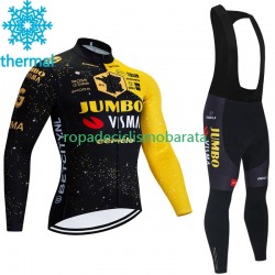 Invierno Maillot y Culotte Largos con Tirantes Jumbo Visma Tdf Velodrome 2023 Hombres