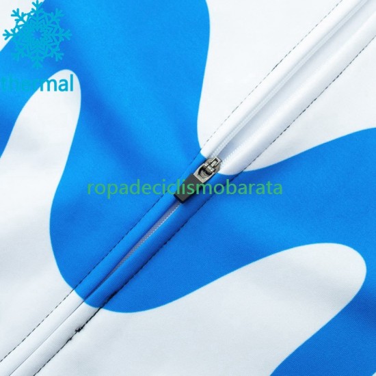 Invierno Maillot y Culotte Largos con Tirantes Movistar Iceberg 2023 Hombres