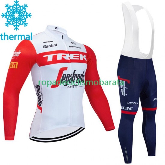 Invierno Maillot y Culotte Largos con Tirantes Trek Segafredo 2023 Hombres N001