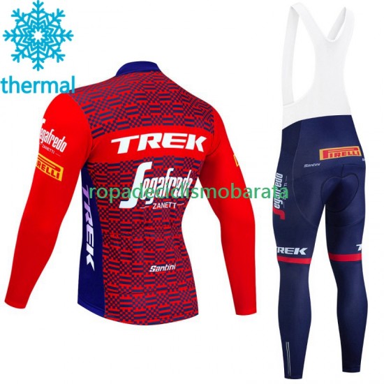 Invierno Maillot y Culotte Largos con Tirantes Trek Segafredo 2023 Hombres N002