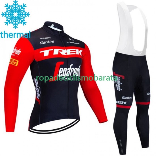 Invierno Maillot y Culotte Largos con Tirantes Trek Segafredo 2023 Hombres