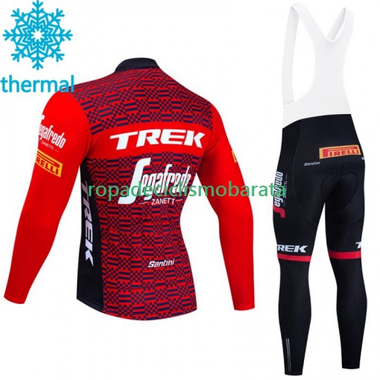 Invierno Maillot y Culotte Largos con Tirantes Trek Segafredo 2023 Hombres