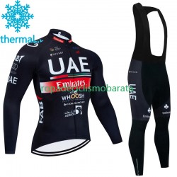 Invierno Maillot y Culotte Largos con Tirantes Uae Emirates 2023 Hombres N001