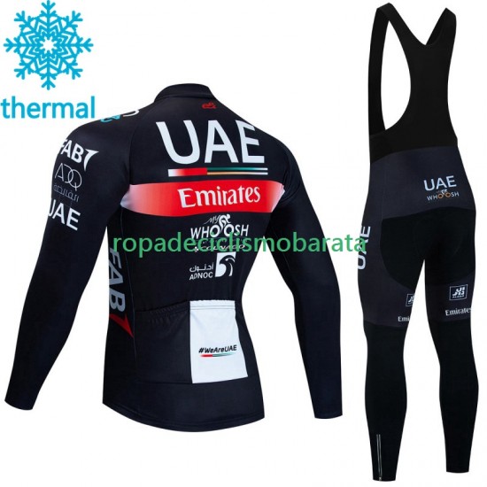 Invierno Maillot y Culotte Largos con Tirantes Uae Emirates 2023 Hombres N001