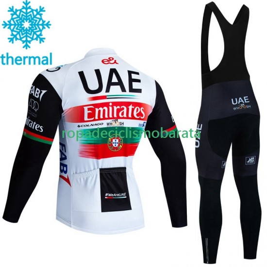 Invierno Maillot y Culotte Largos con Tirantes Uae Emirates 2023 Hombres N002