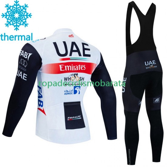 Invierno Maillot y Culotte Largos con Tirantes Uae Emirates 2023 Hombres